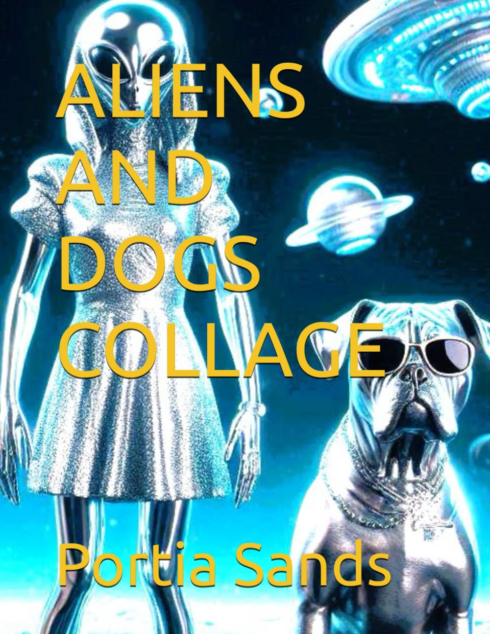 ALIENS AND DOGS COLLAGE (Collage cut out books)