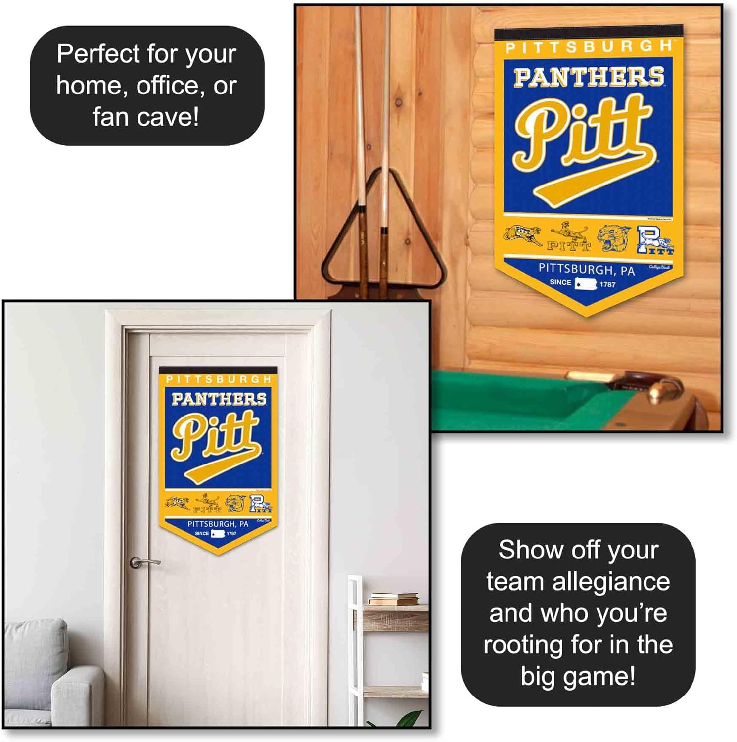 Pittsburgh Panthers Heritage History Banner Pennant - Image 3