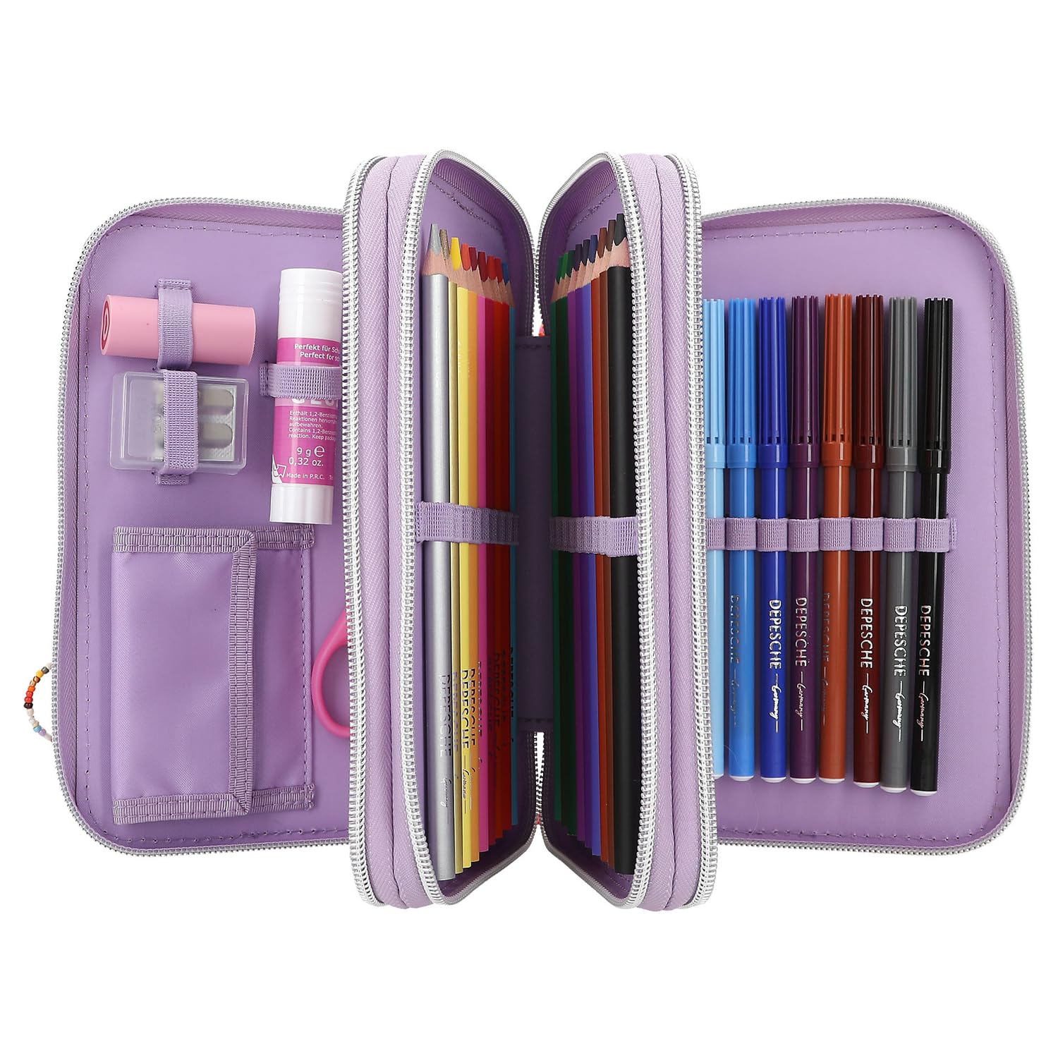 Depesche 12842 TOPModel - Estuche con 3 Compartimentos para Smartphone Joy, Color Lila