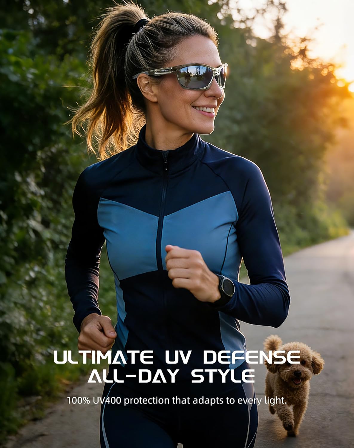 Innerking Polarized Sports Sunglasses for Men Women, TR90 Fashion Retro Frame, UV Protection Sun Glasses for Fishing Cycling