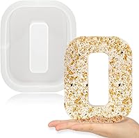 Vista 15 de Gartful Moldes de letras grandes de 7 pulgadas para resina, molde de resina epoxi del alfabeto mayúscula M 3D, moldes de letras de resina gruesa