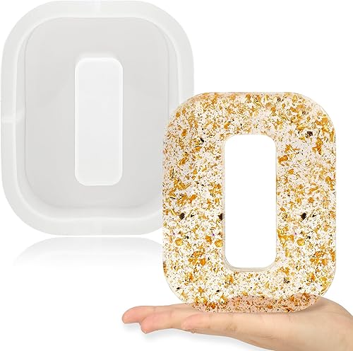 Miniatura 16 de Gartful Moldes de letra grandes de 7 pulgadas para resina, molde de resina epoxi 3D de alfabeto capital A, moldes de letra de resina gruesa de A a Z