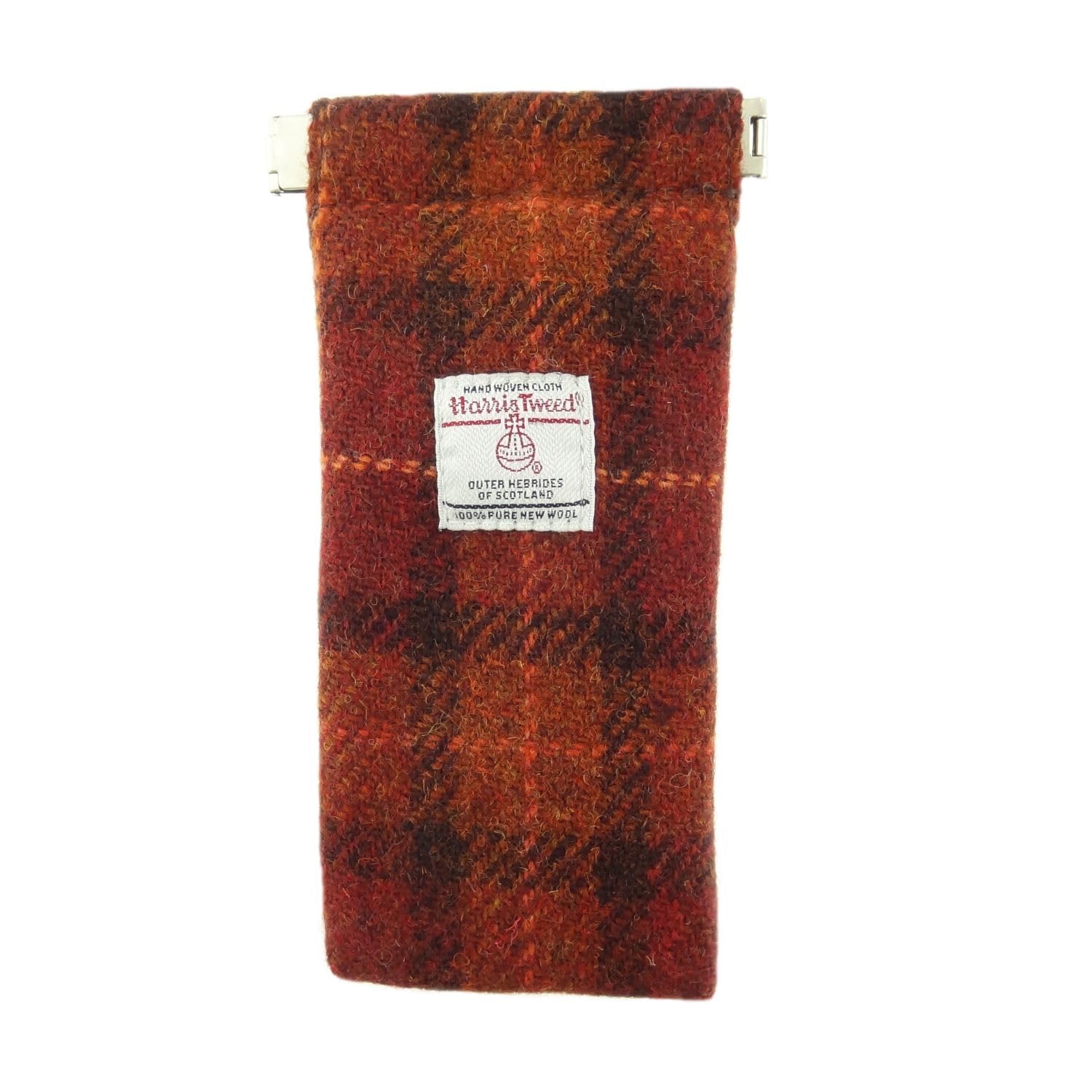 Glen Appin Harris Tweed Glasses Cases (Colour 117 Orange Check)