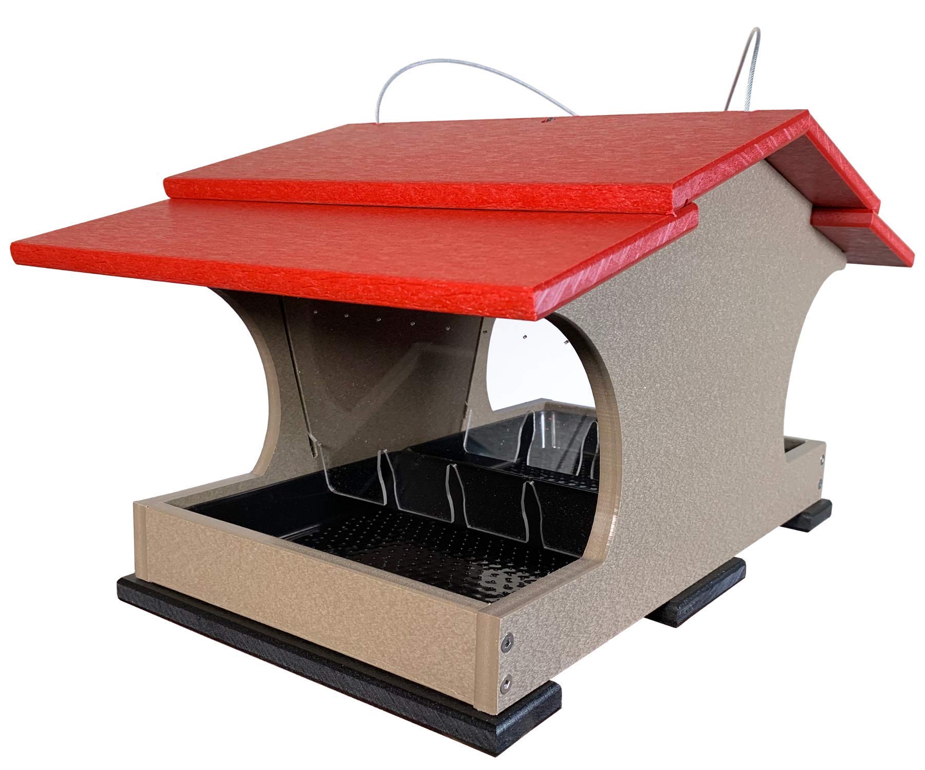 JCS Wildlife Large Poly Hopper Bird Feeder - Mounting Pole Bundles Available! - Picture 25 of 48