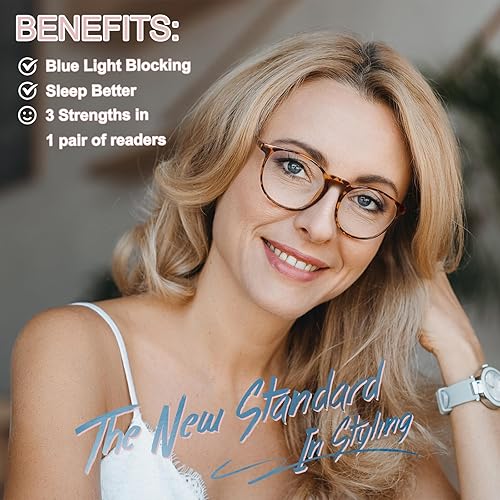 Miniatura 2 de Elegante paquete de 6 lentes de lectura multifocales para mujeres y hombres, que facilitan la sequedad de los ojos, para leer frente a la