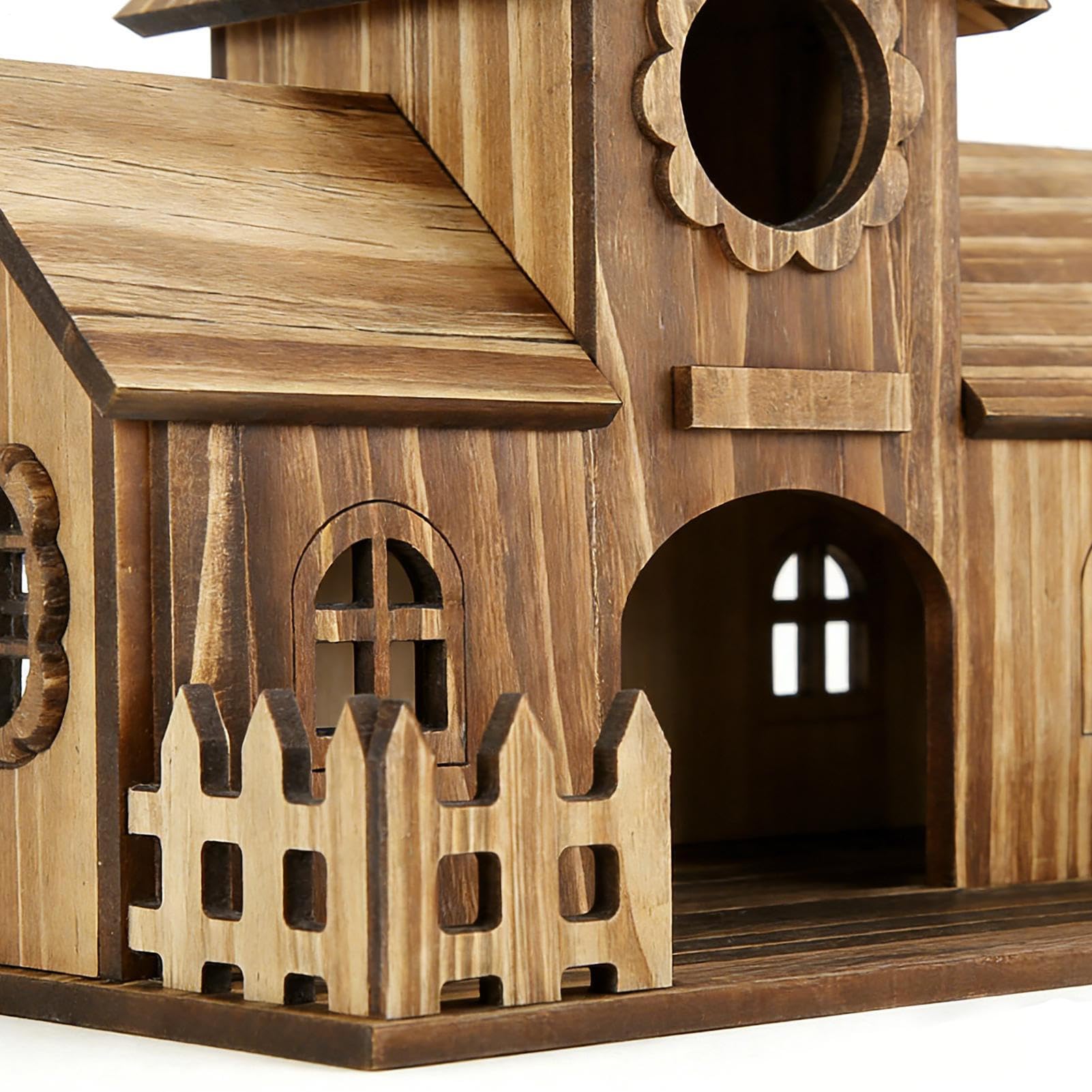 s para Pájaros de Exterior | Decoración rústica de Madera Natural | s de Descanso para pájaros, Decoración de Exterior para Jardín, Patio, Terraza, Balcón