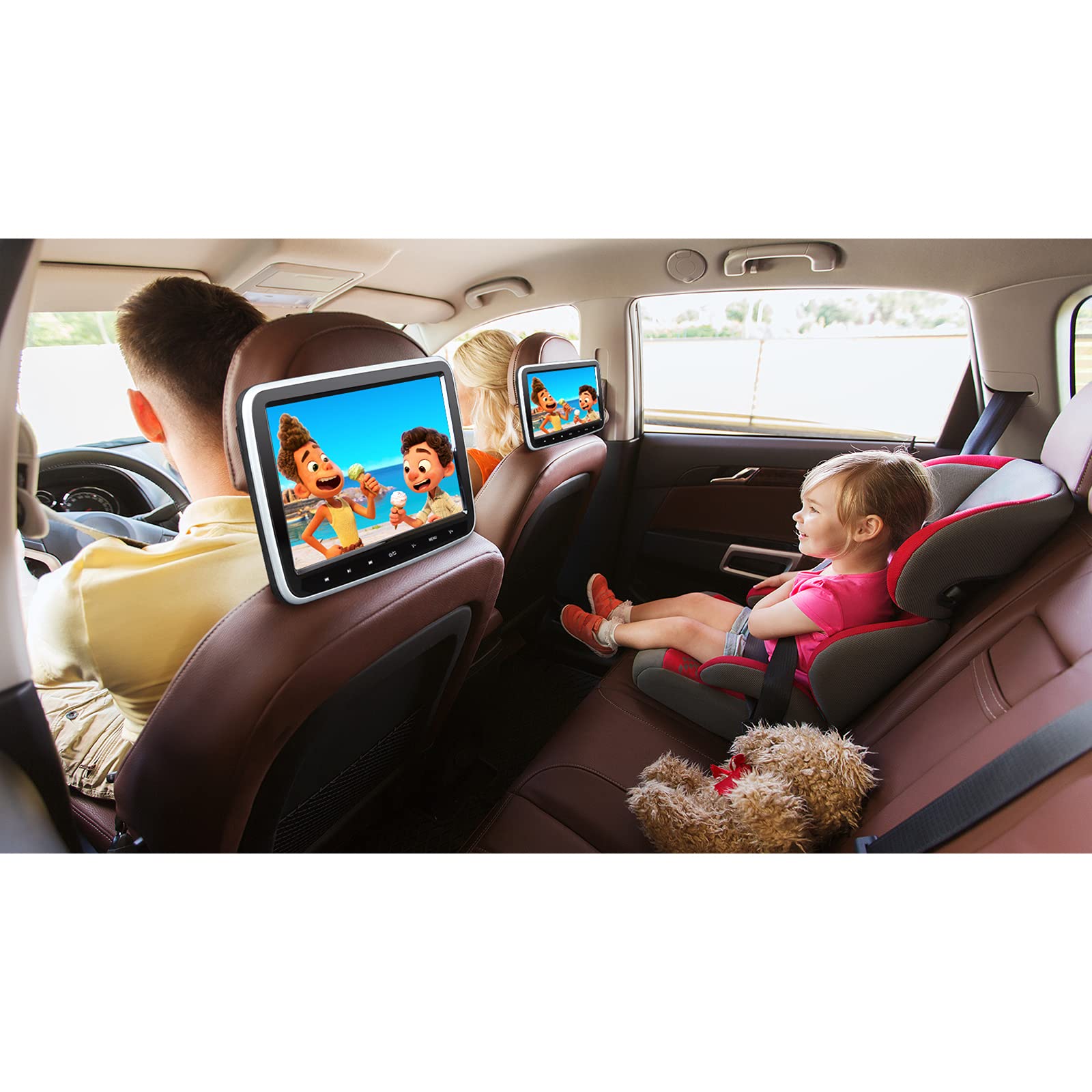 2022 Universal Vehicle Headrest Monitor, Eonon Portable Headrest DVD