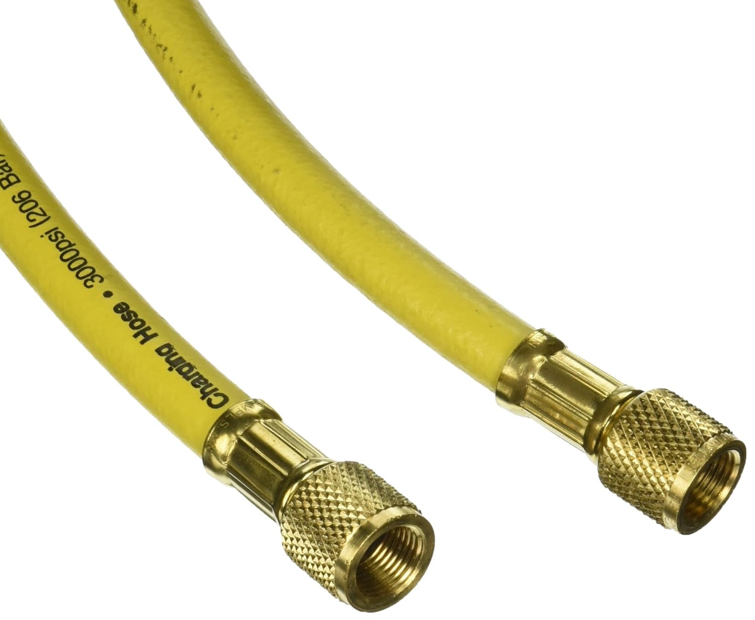 Yellow Jacket 14610 Plus II 3/8" "B" Charging Hose, 3/8" Straight Flare, 10', Yellow