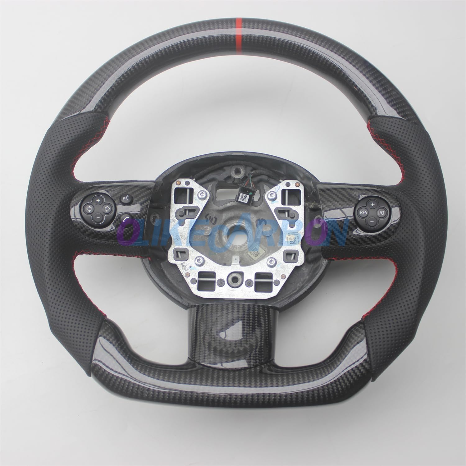 Replacement D Shape Leather Real Carbon Fiber Steering Wheel Compatible With BMW MINI R55 R56 R57 R58 R59 R60 R61