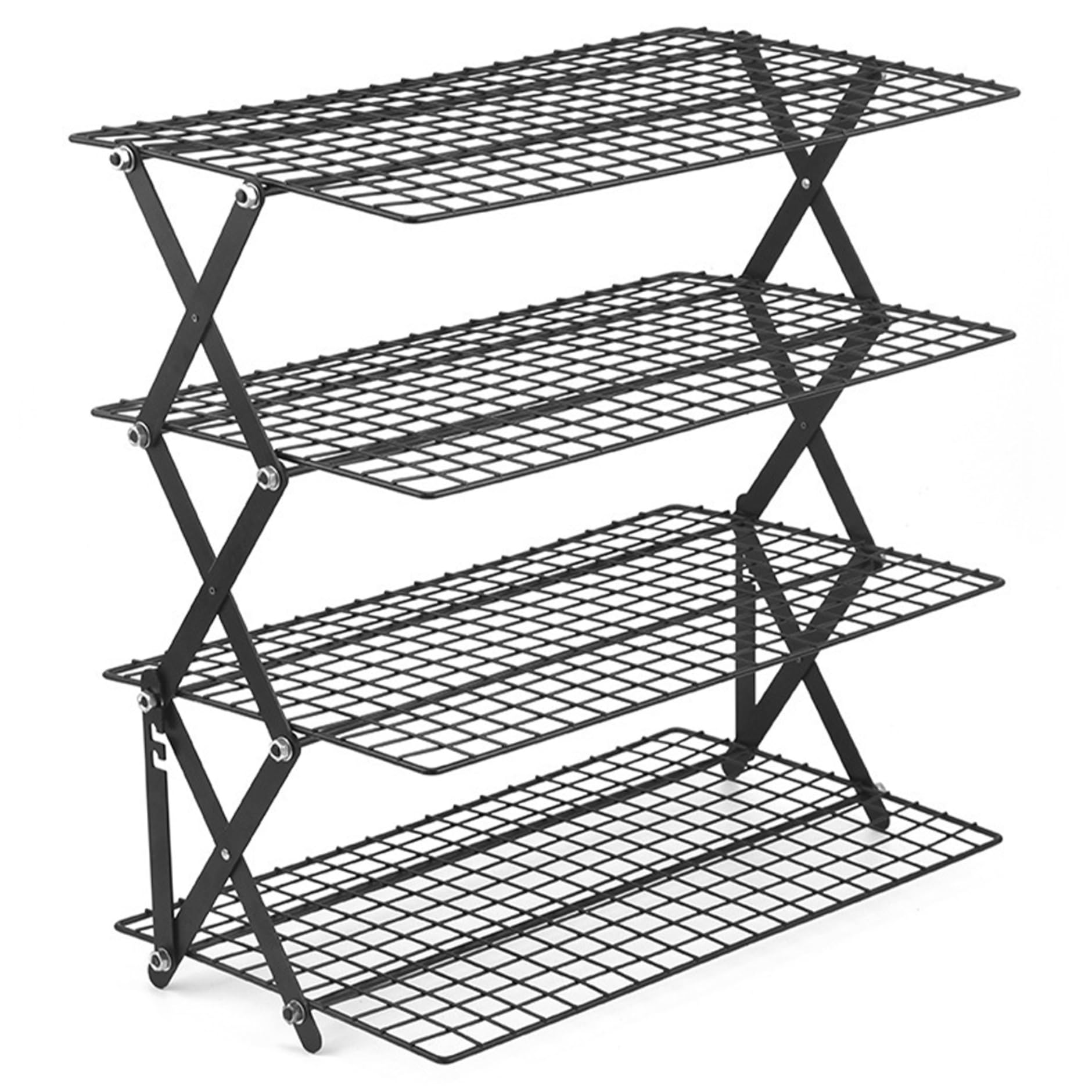 Grille de cuisson et de refroidissement pliable à 4 niveaux en fil de fer