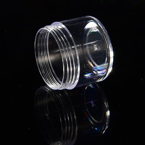 Miniatura 6 de Juego de 20 tarros redondos de plástico para cosméticos con tapa para cremas líquidas, 0.7 fl oz/ 0.7 oz (tapa negra)