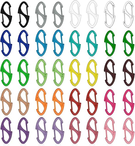 Ganchos giratorios con cordón de metal resistente para dijes de mochila, tiradores de cremallera, proyectos de cuentas, clip pequeño colorido