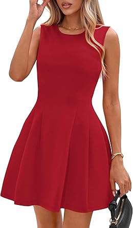 PRETTYGARDEN Summer Dresses for Women 2026 Elegant Classy Spring A Line Business Casual Work Graduation Cocktail Short Dress