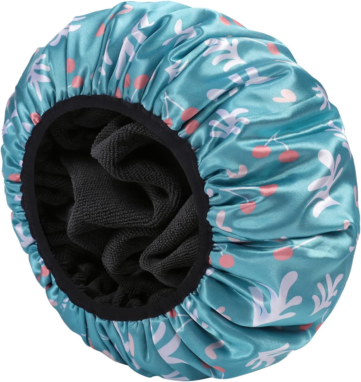 Terry Cloth Lined Shower Caps YIZIJIZI Triple Layer