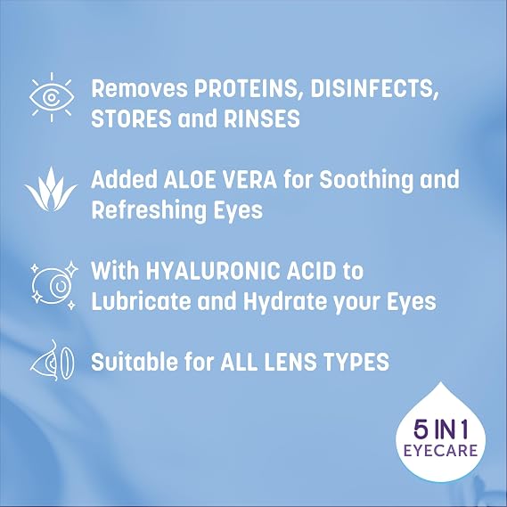 TheraTears Multi-Purpose Contact Lens Solution 360ml/Cleans, Disinfects, Lubricates and Hydrates Your Contact Lenses/Added Aloe Vera Known to Soothe and Refresh/Suitable for All Lens Types