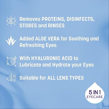TheraTears Multi-Purpose Contact Lens Solution 360ml/Cleans, Disinfects, Lubricates and Hydrates Your Contact Lenses/Added Aloe Vera Known to Soothe and Refresh/Suitable for All Lens Types