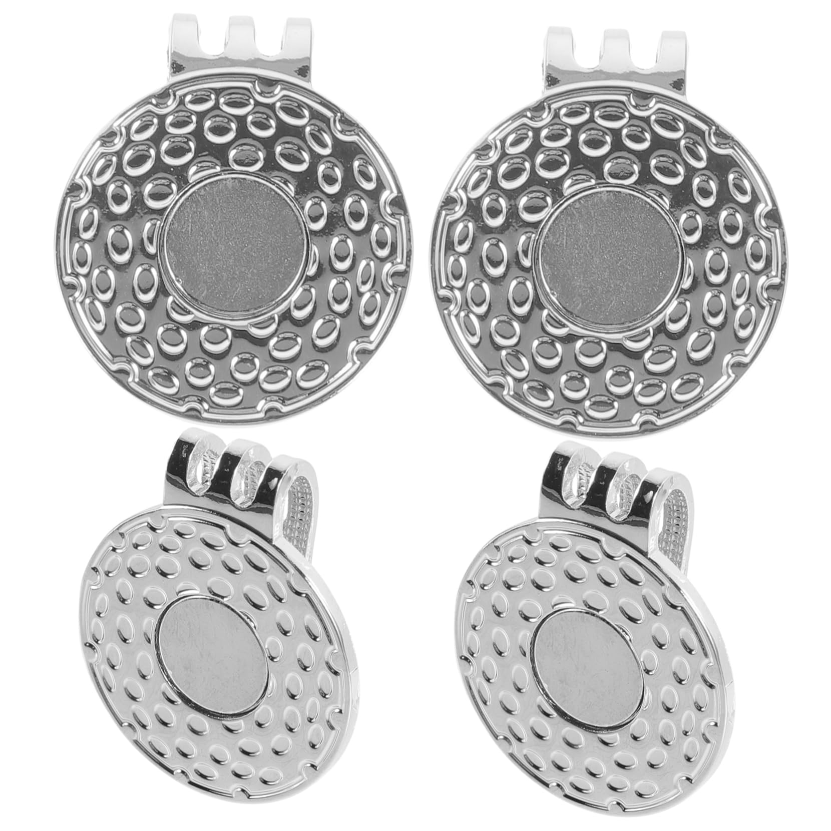 ifundom 4 Set Clip per Cappello Golf con Marcatore Ball Marker Metallo Design Golfisti E Appassionati Sport 4 Pezzi*4