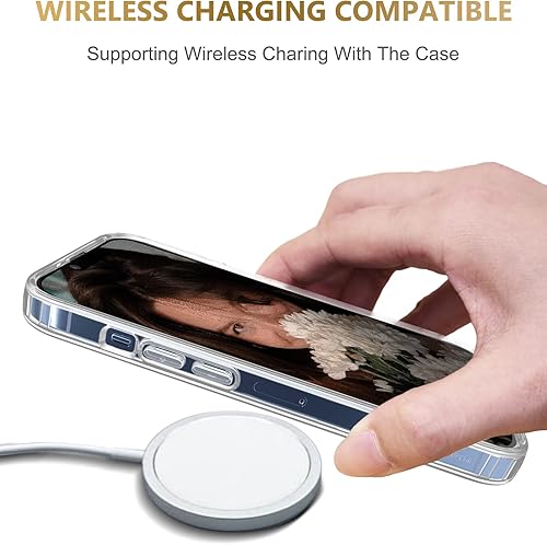 Miniatura 5 de JAHOLAN Funda transparente compatible con iPhone 13 Pro, diseño de girasol chapado en oro, a prueba de golpes, delgada, de poliuretano