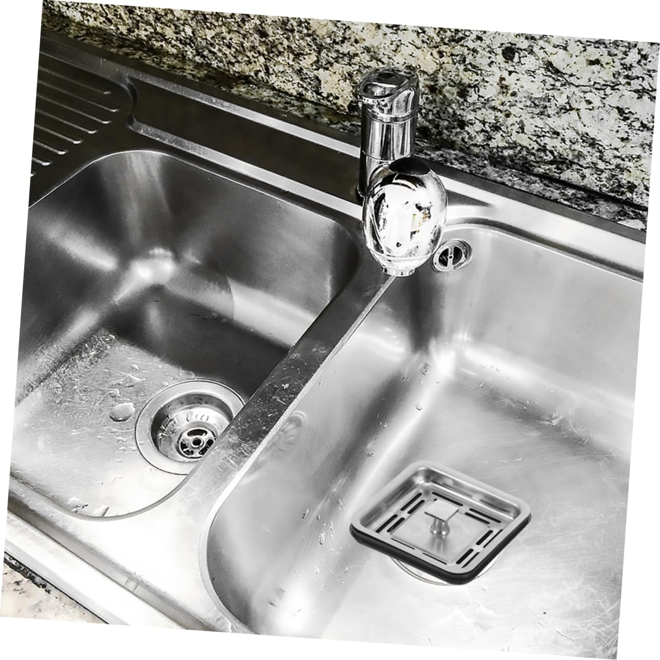 SHINEOFI 2 Pezzi Strainer per Lavello con Copertura Dispositivo Multifunzionale per Smaltimento Rifiuti Sicuro e Silenzioso per Cucine Domestiche