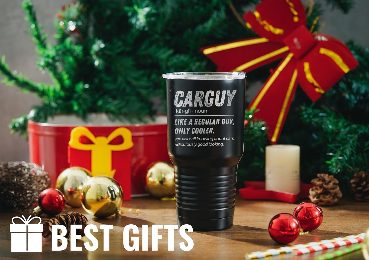 Onebttl Car Guy Gifts for Men Women - Car Lovers or enthusiast Gift - Gag Funny Travel Tumbler - 30oz Stainless Steel Tumbler Cup with Straw & Lid - Noun - Image 2