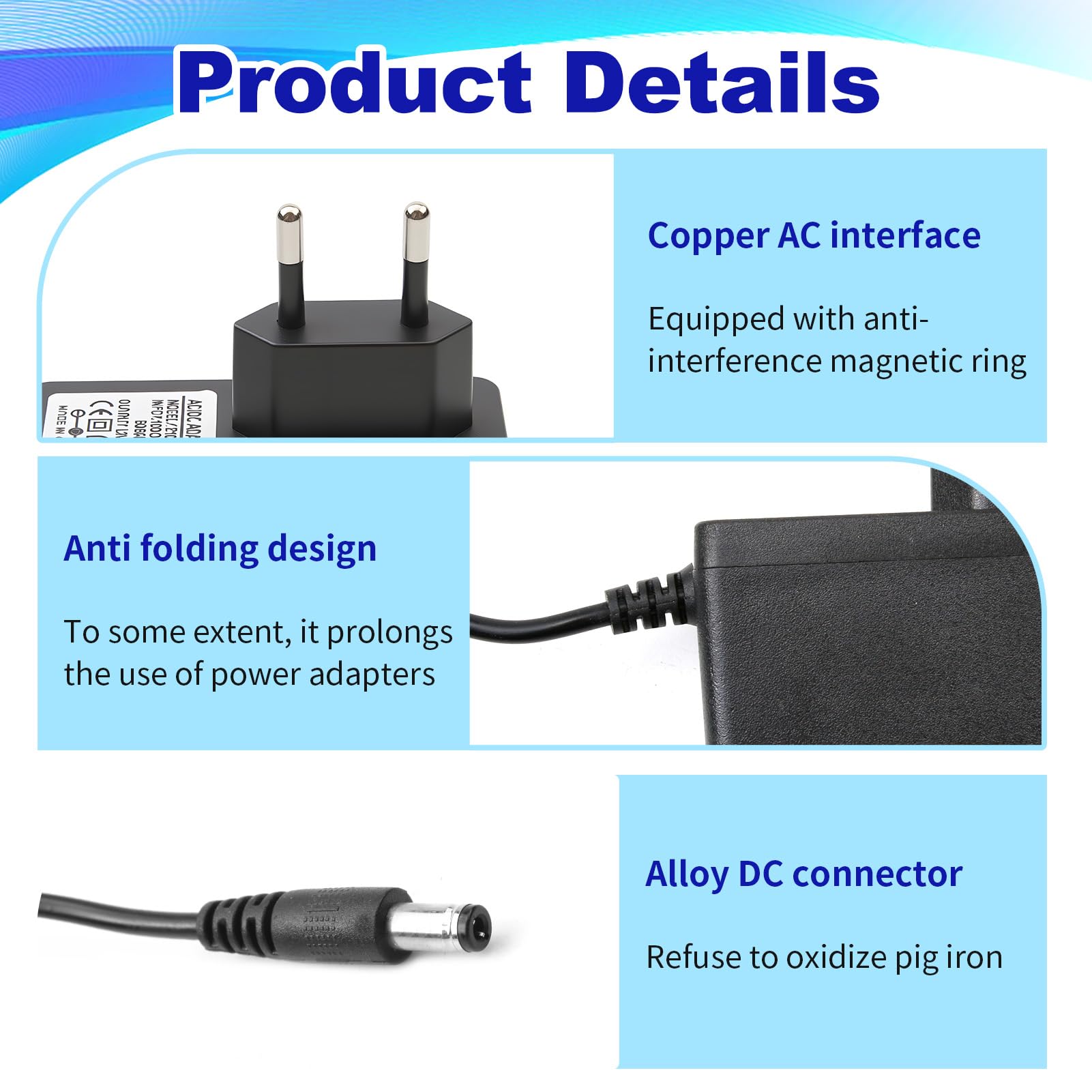 Alimentatore Universale 12V DC 1,5A | Ingresso 100-240V | Spina Euro | Connettore 5,5 X 2,1-2,5 Mm