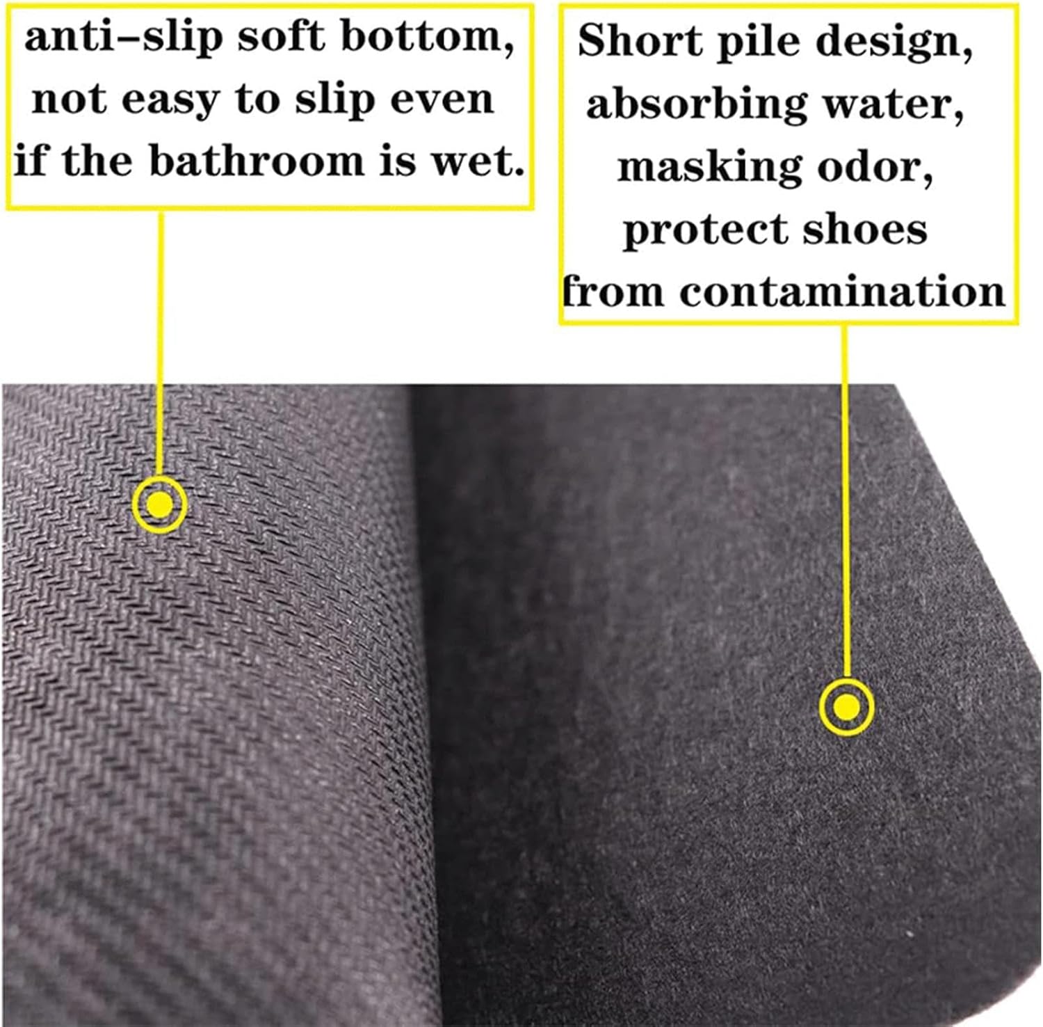 6Pcs Urinal Mats, Non-Slip Highly Absorbent Floor Mats Pads For Men Bathroom, Rubber Urinal Pads Toilet Accessories For Hotel Restaurant Business Bathroom