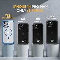 Vista 251 de Miracase - Funda magnética para iPhone 13 Pro Max de 6.7 pulgadas (compatible con MagSafe), transparente, completo, protector de pantalla de vidrio