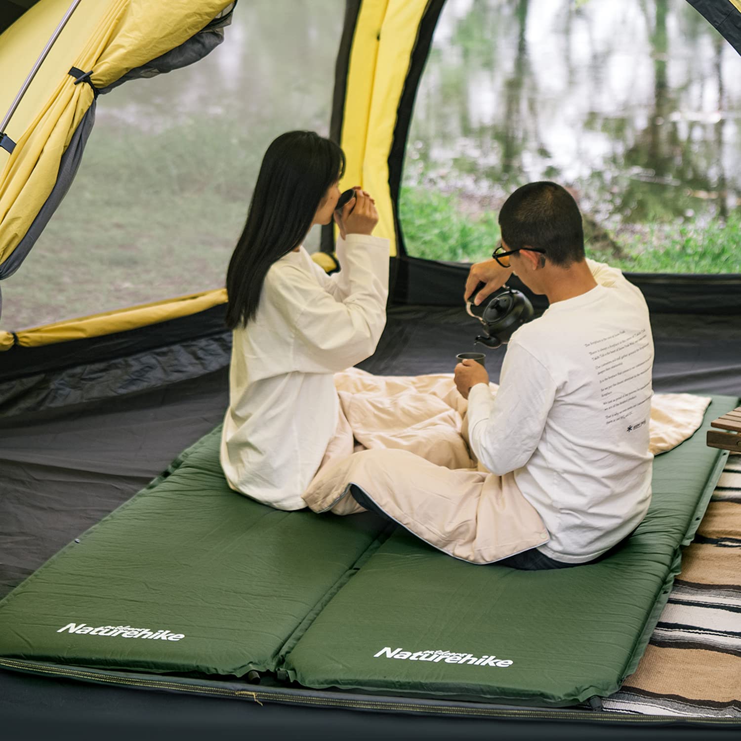 新品未開封　Naturehike スリーピングエアーマット Amazon | Naturehike エアーマット 自動膨張 R値 3.3 厚手5cm 無限連結