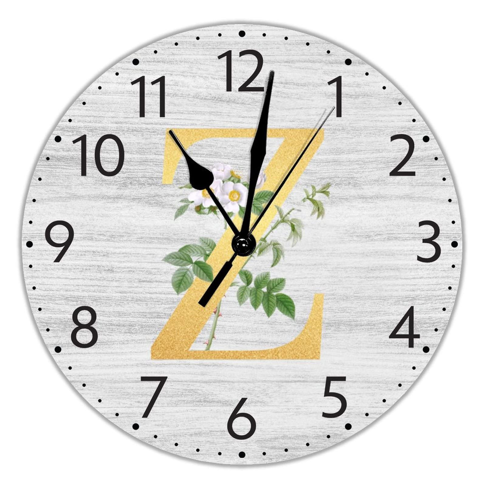 Horloge lettre Z dorée 30,5 cm, le cadeau déco personnalisé idéal