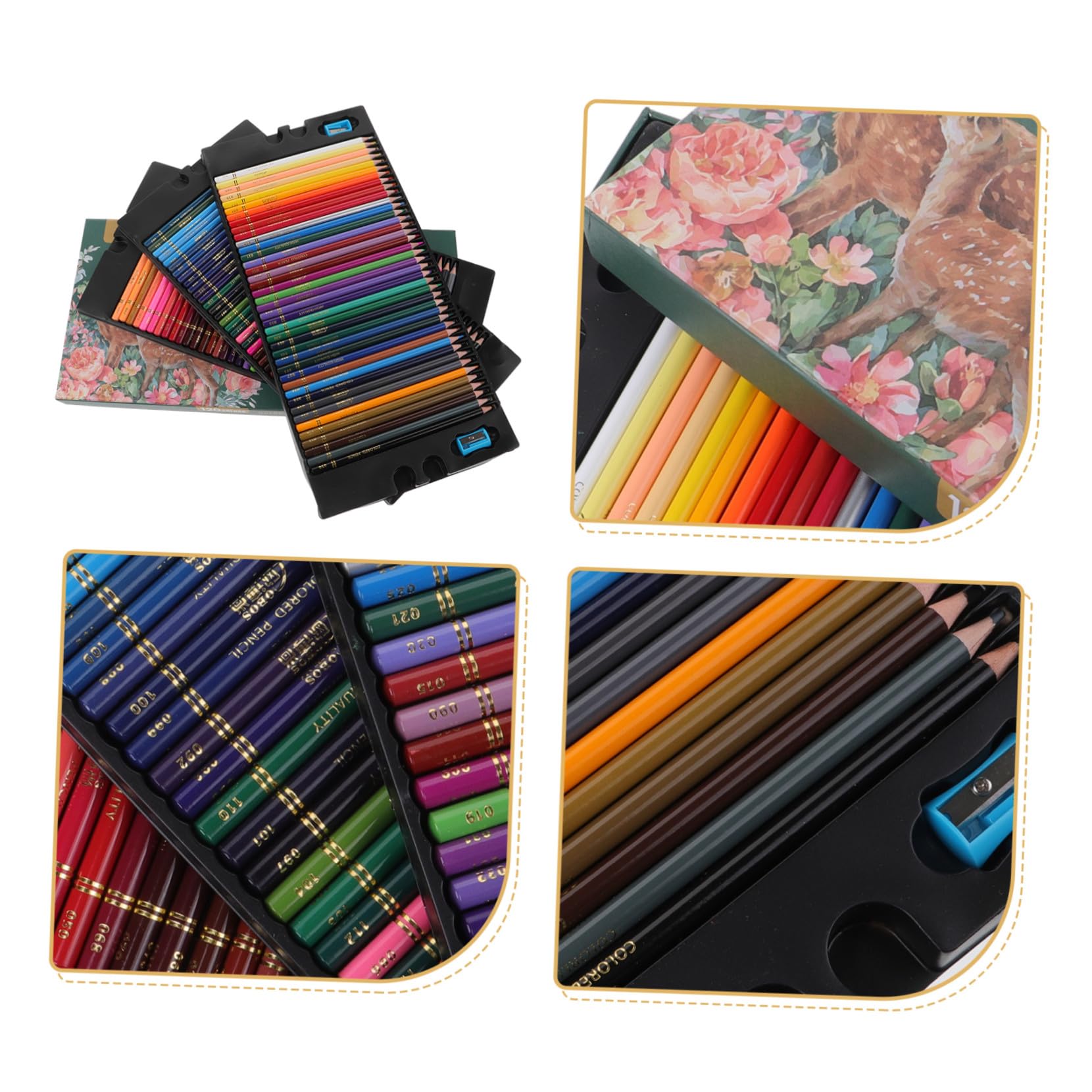Homoyoyo 120pièces Crayons de Couleur Assortis Crayons Art pour Dessin et Peinture Boîte Transparente pour Adultes et Garçon Fille