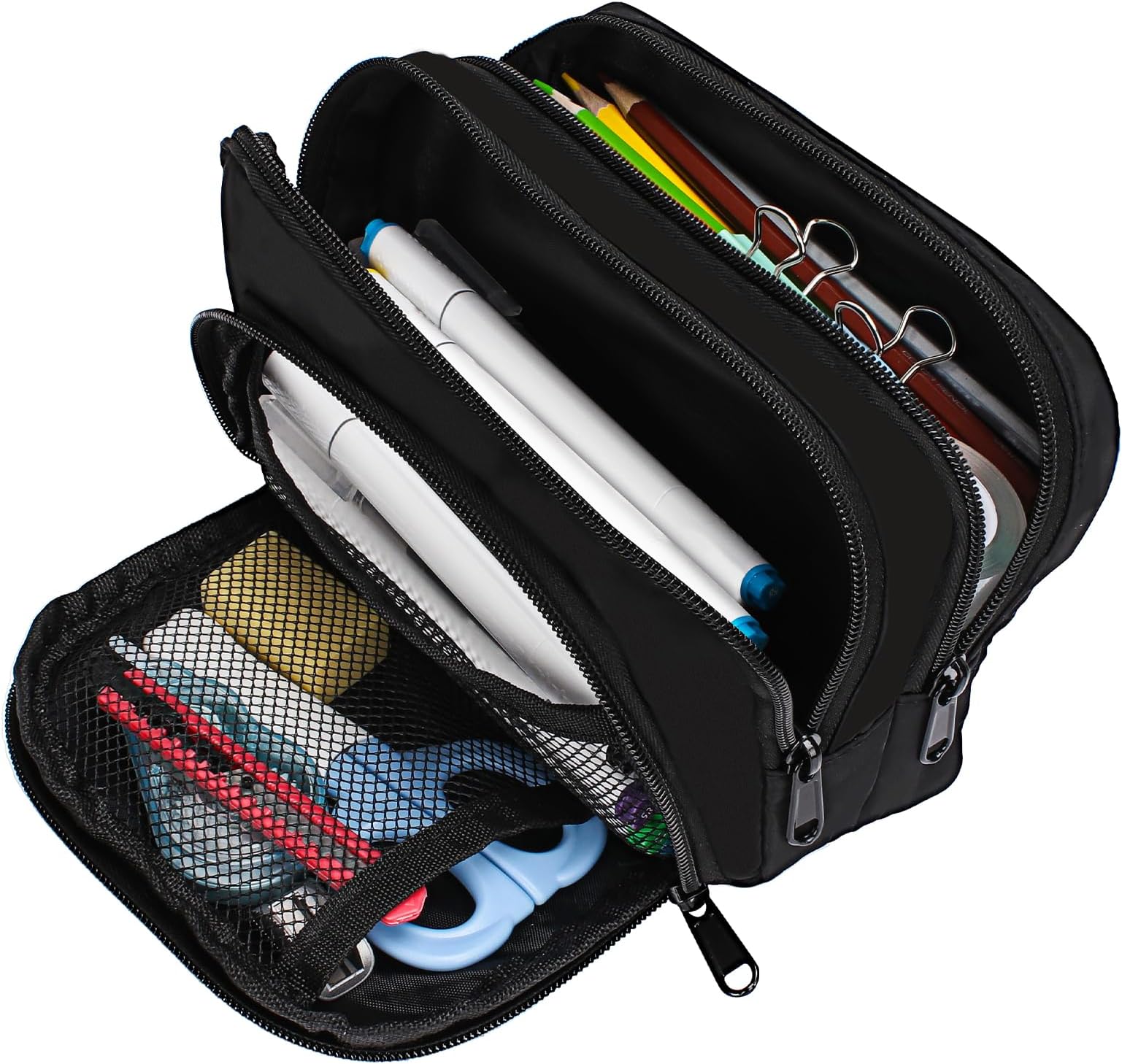 Mnsruu Stehendes Federmäppchen Mit Schaf-Muster - Riesen Stauraum Für Stifte