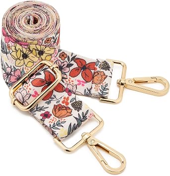 ZOOEASS Wide Shoulder Strap Adjustable Replacement Belt Guitar Style Crossbody Bag Handbag Strap Multicolor Canvas StrapsWide1.5inColor43