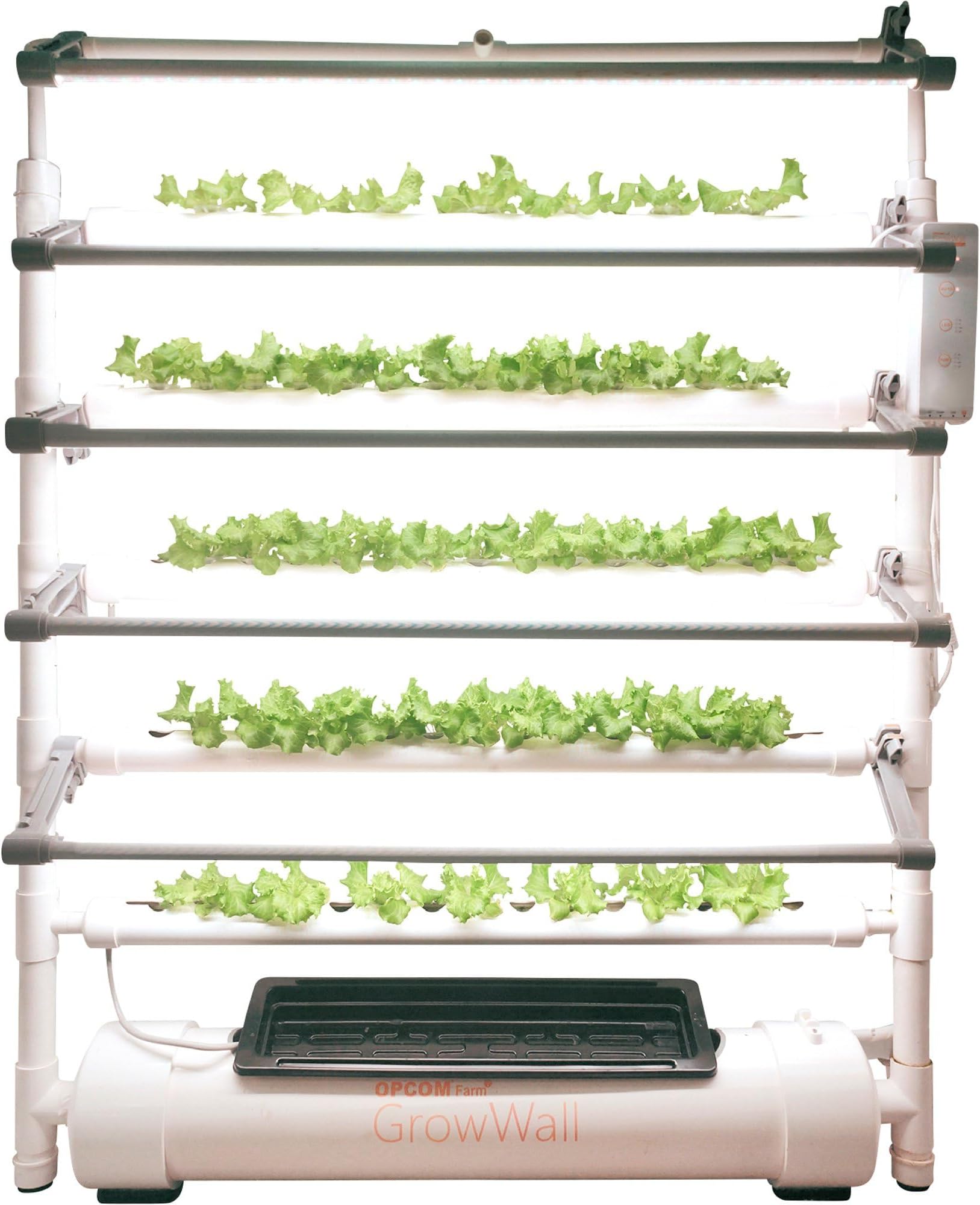 OPCOM Vertical Hydroponic Grow Wall — 75 Grow Sites, 5-Tier Display, Model# OFG003