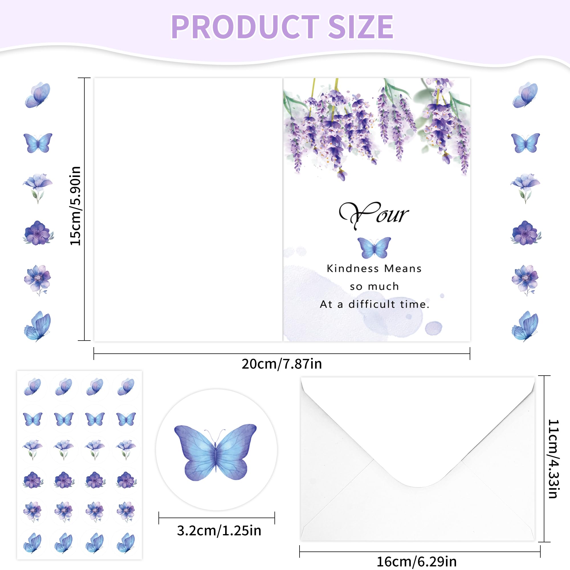 Patelai El Juego De 50 Tarjetas De Agradecimiento Funerarias Incluye Tarjetas De Agradecimiento Por Duelo De Condolencias Con Sobres Y Calcomanias