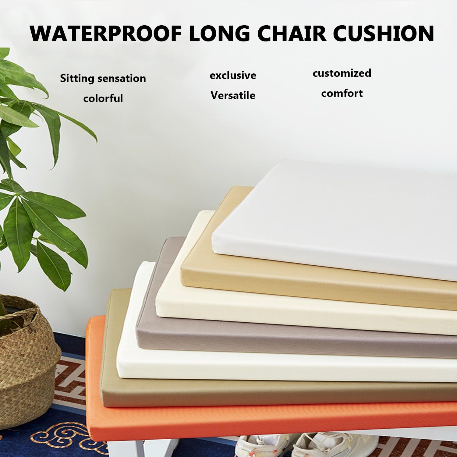 HydroSeat Cush 5 cm grubości, antypoślizgowa, nadająca się do prania, podkładka na ławkę, zastępcza, futrzana osłona ogrodowa, 140 x 40 x 5 cm, idealna na patio i taras