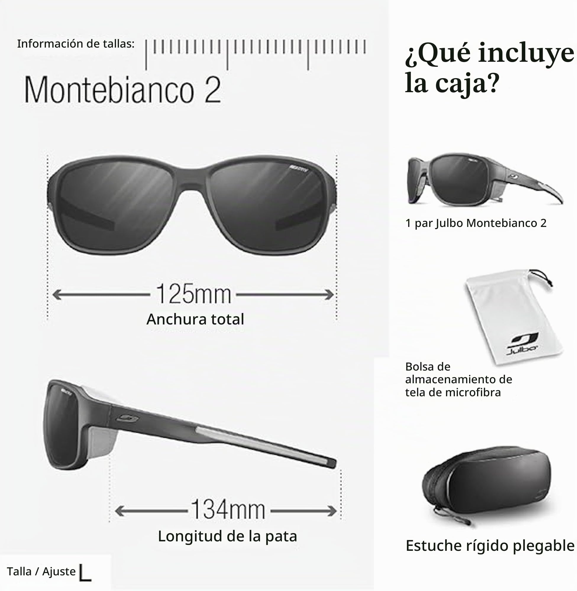 Julbo MONTEBIANCO 2 Gafas de sol Alpinismo, senderismo, trekking Adultos mixtos
