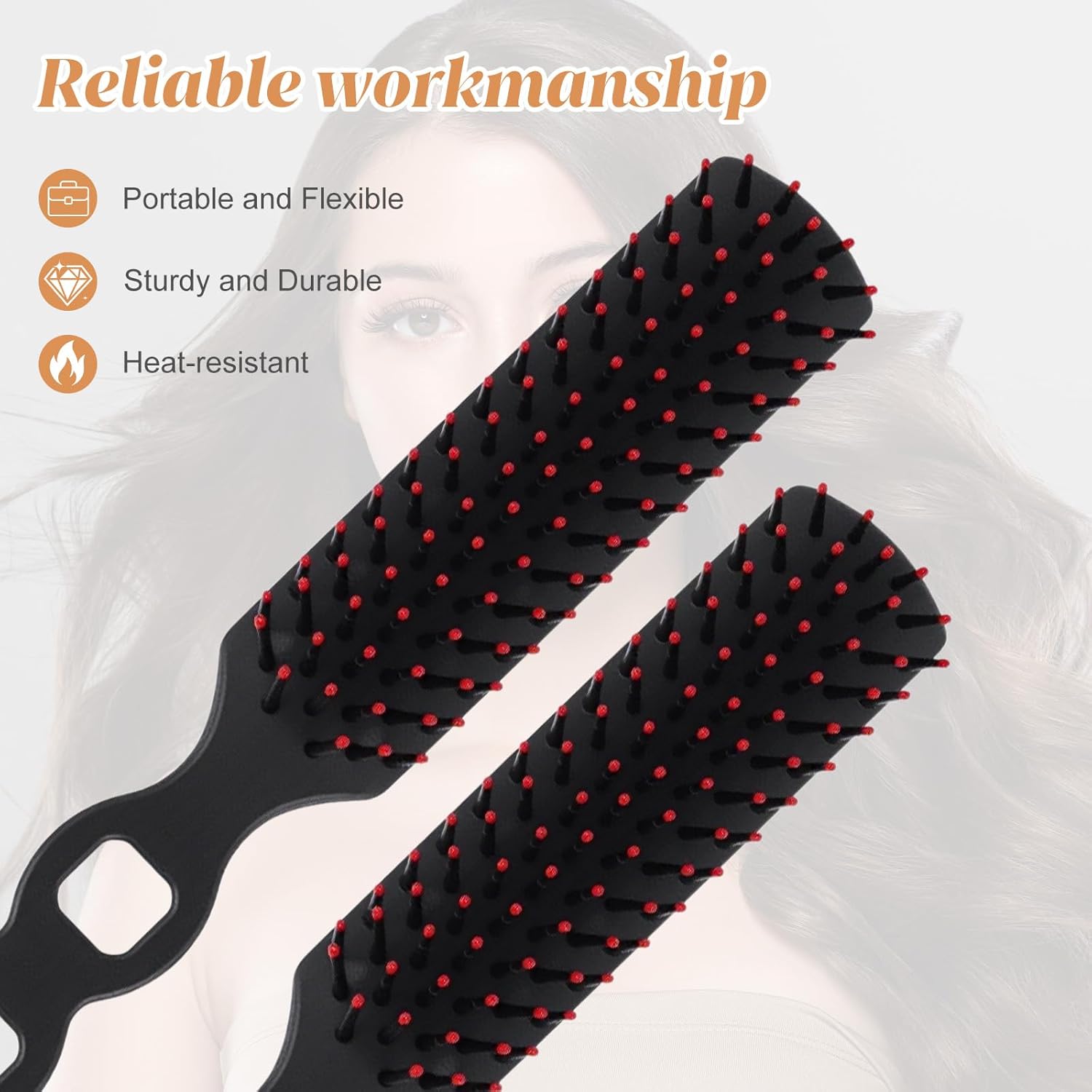 60 Packs Bulk Hair Brushes for Homeless Individually Wrapped Disposable Travel Hair Brush for Women Suitable for Homeless Shelter Hotel Nursing Home Charity Church (7.5 x 1.4 Inch) - Image 3