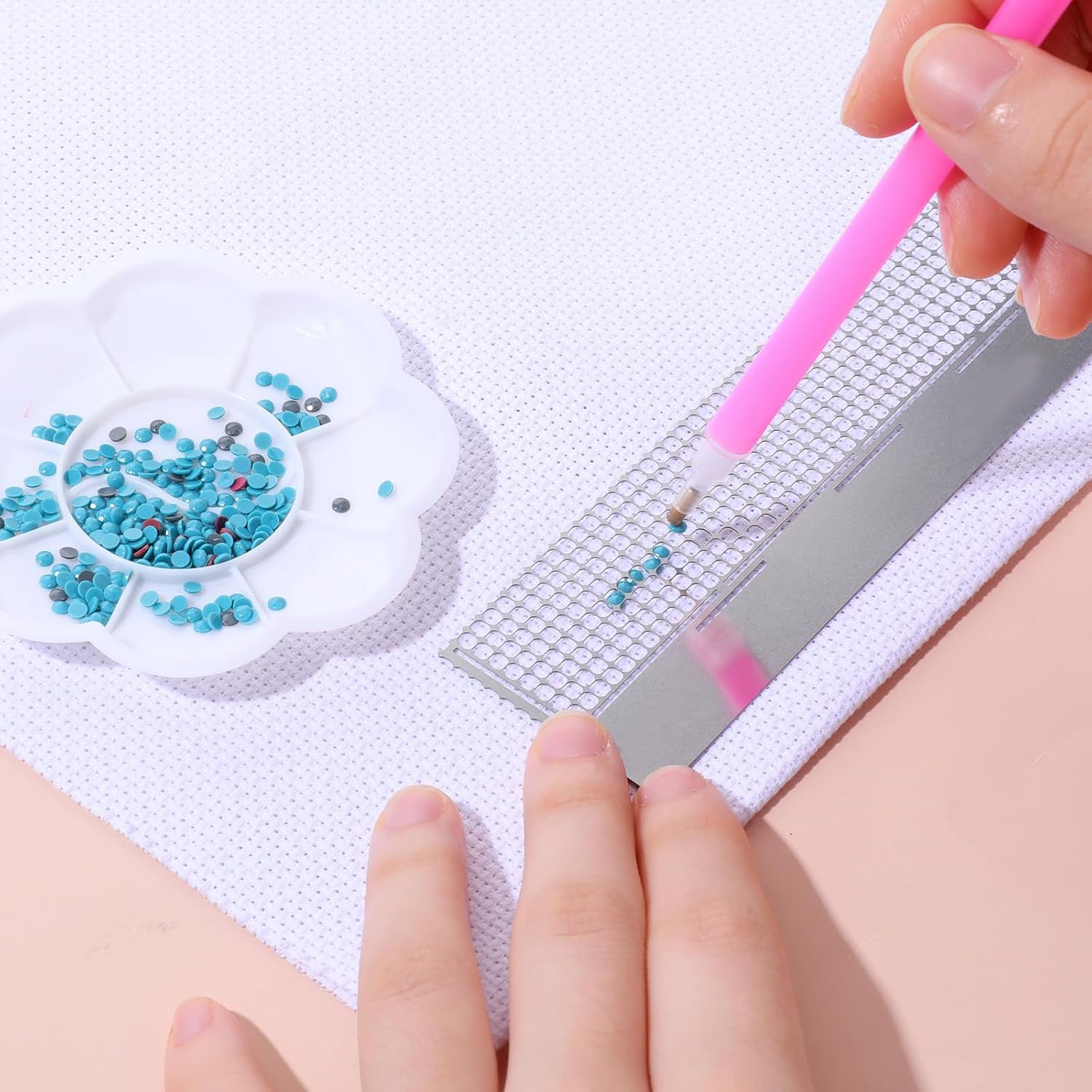 4 Pcs Stainless Steel Diamond Drawing Ruler, Steel 5D Drawings Mesh Rulers Tool 240/360/520 Blank Grids Painting Tools for Round Full Drill or Partial Drills DIY Art Crafts Diamond Drawing Kits