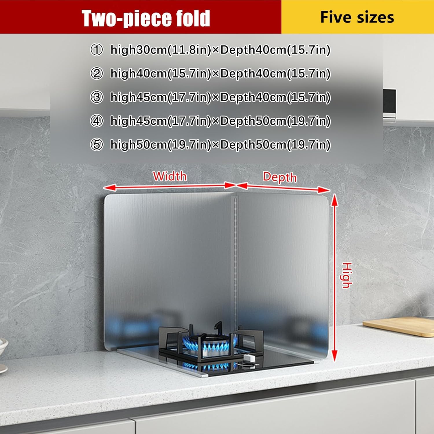 cooking stove oil splash guard, Stove Splatter Guard For Cooking Stainless Steel Silver Multiple Sizes(45x40cm)