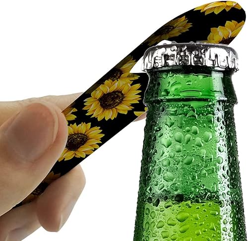 Miniatura 10 de Abrebotellas de acero inoxidable, abridor de botellas plano, duradero para el hogar, cocina, bar, restaurante, fiesta, 7 pulgadas (cielo estrellado