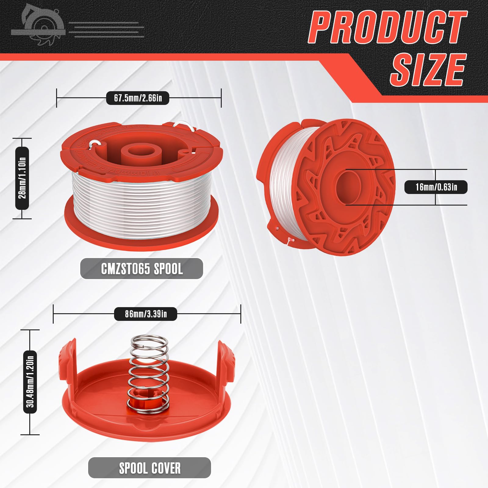 Ersatzspule Für Craftsman Rasentrimmer – Passt Auf CMCST900, CMESTA900 U.a. – 9 M Schnur, 0,2 Cm Durchmesser