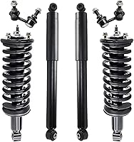Vista 62 de Detroit Axle - Kit de suspensión de 6 piezas para Chevy GMC Silverado Sierra 1500 2007-2013 [sin suspensión electrónica] Puntales delanteros, barras