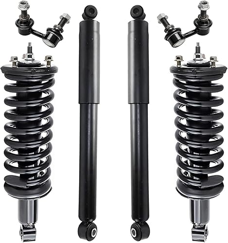 Miniatura 67 de Detroit Axle - Kit de amortiguadores de 6 puntales para Chevrolet Cruze Volt 2011-2012, puntales delanteros con resortes helicoidales barras