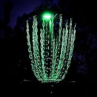 MVP Lunar Module LED Disc Golf Basket Light - Compact Attachment, Multi-Color Cycling, Battery-Saving for Night Play