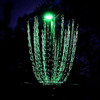 MVP Lunar Module LED Disc Golf Basket Light - Compact Attachment, Multi-Color Cycling, Battery-Saving for Night Play