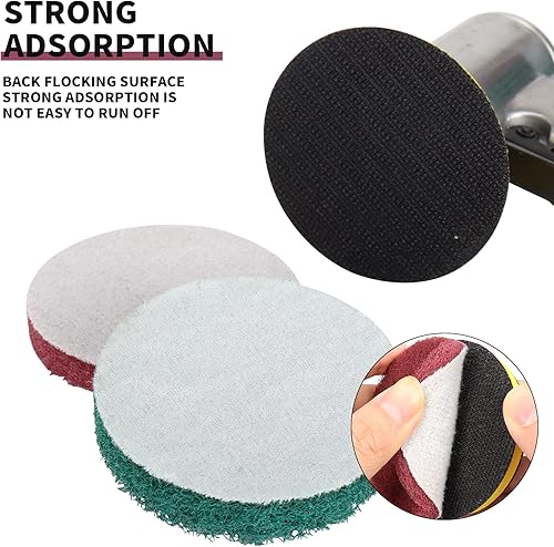 Miniatura 6 de Cepillo de taladro de 5 pulgadas, limpiador de azulejos y bañera resistente, kit de limpieza para el hogar, incluye accesorio de taladro, 5 rojas, 5