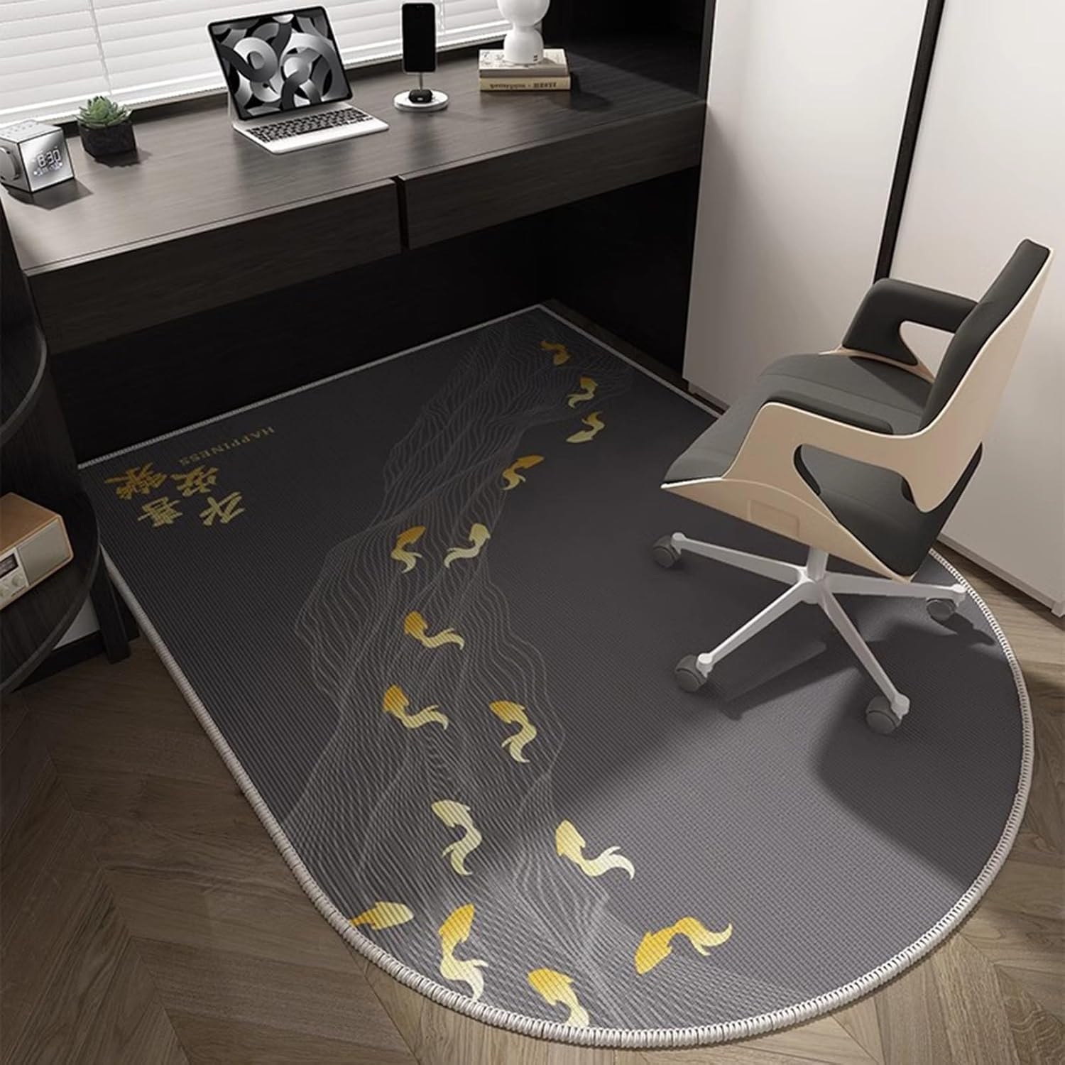 Carpet Underlay 90x120cm Low Pile Multi-Purpose Floor Protector,Anti-Slip and wear-Resistant，Easy Glide and Clean,for Tile,Laminate, Rolling Chair&