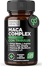 Maca Andean Black Complex High Potency | Peruvian Maca with Tribulus and Ginseng | 120 Vegan Capsules | Improving Hormonal Balance | Mood Performance Strength and Vitality |