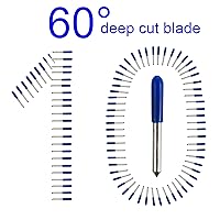 Vista 4 de 80 cuchillas de repuesto para máquinas de corte Cricut Explore Air2/Air 3/Maker/Maker 3/Expression -10 cuchillas de punta fina de 30°, 60 hojas