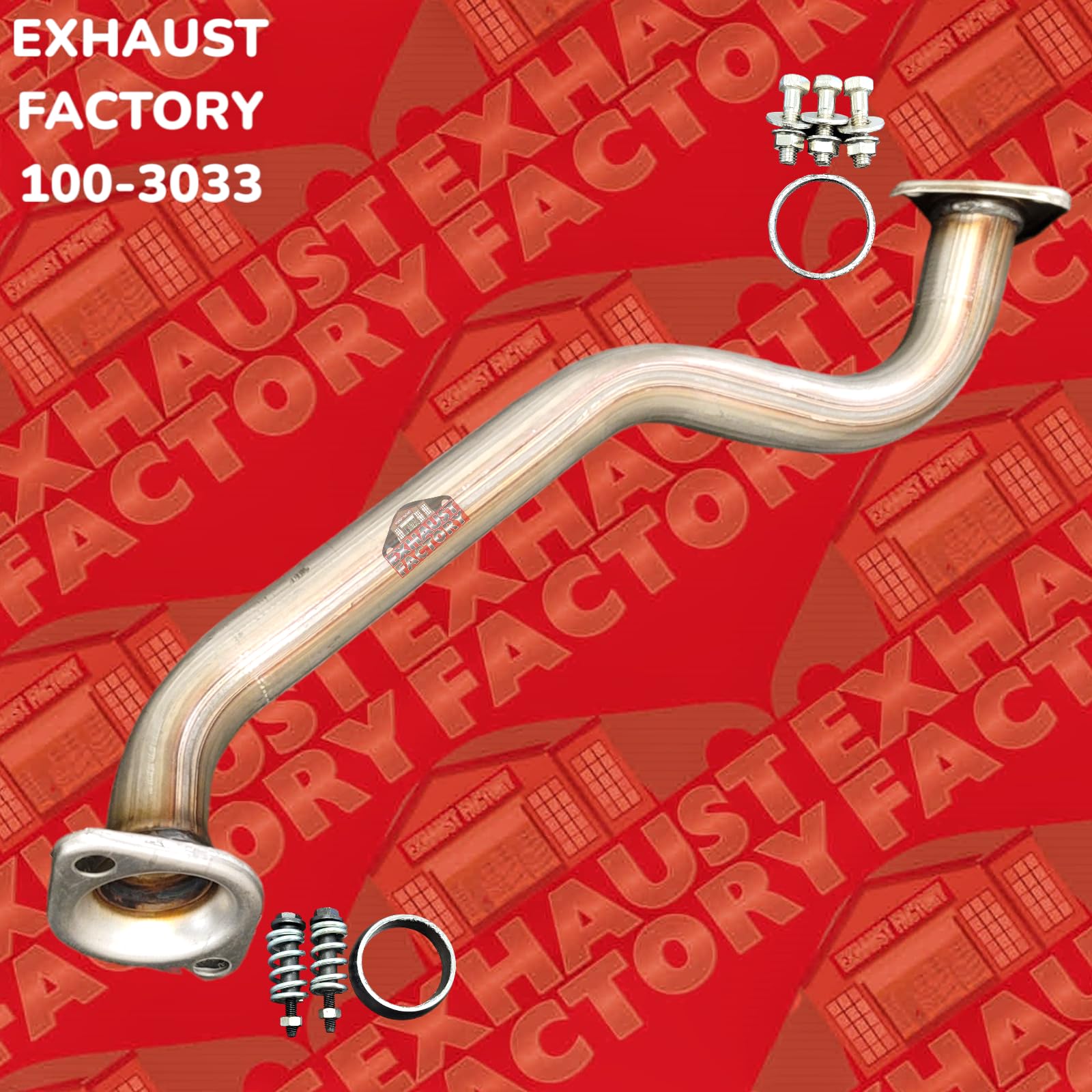 Stainless Steel Front Exhaust Pipe For 2006-2011 Honda Civic 1.8L - Direct Replacement With Hardware